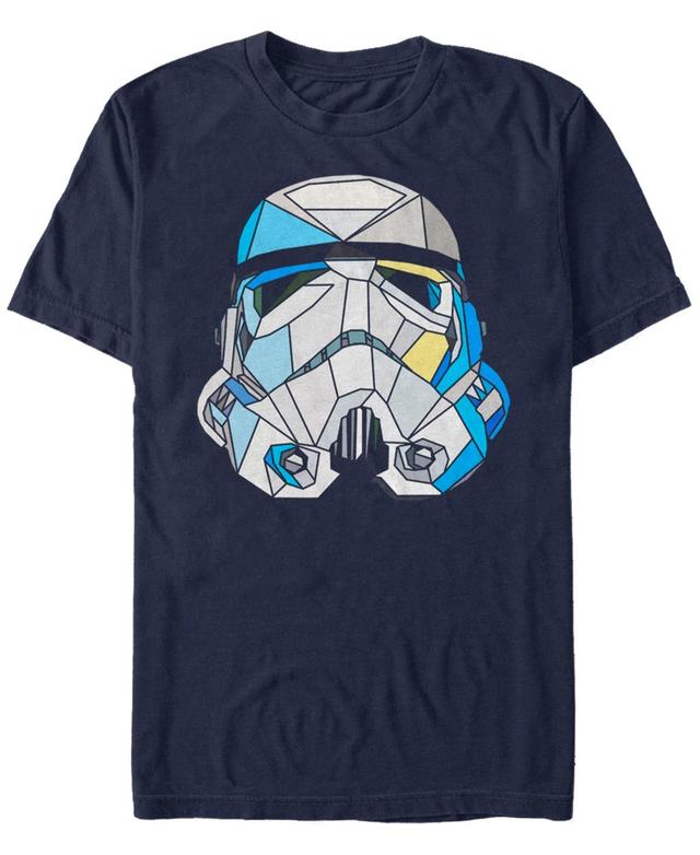 Star Wars Mens Classic Stained-Glass Stormtrooper Helmet Short Sleeve T-Shirt Product Image