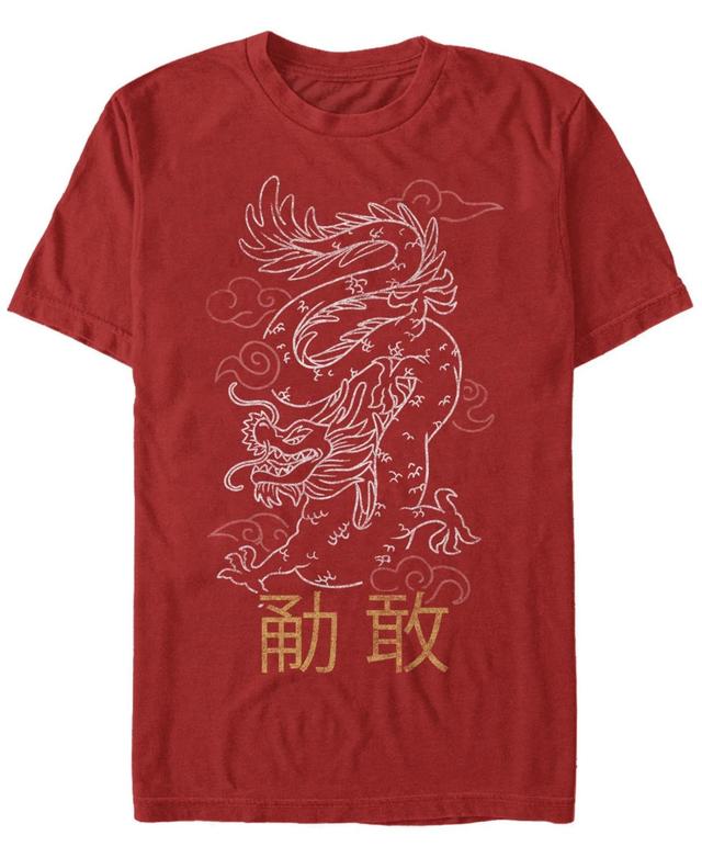 Fifth Sun Mens Stacked Dragon Short Sleeve Crew T-shirt Product Image