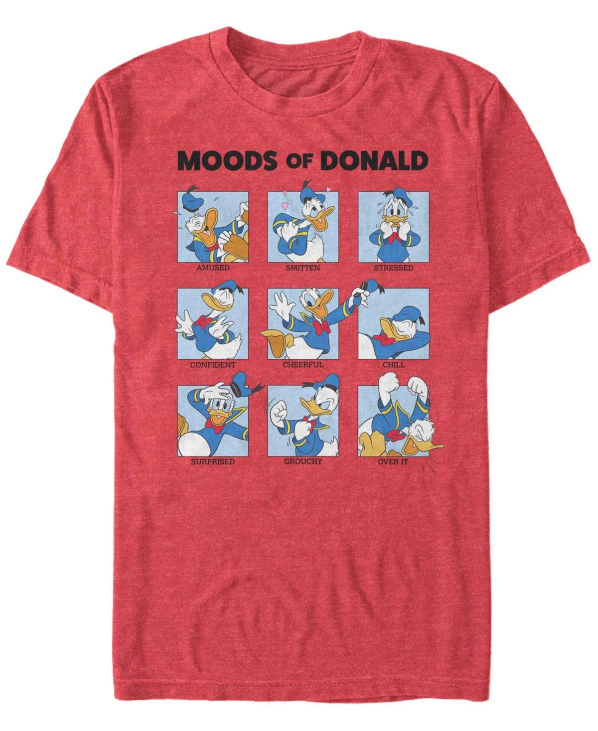 Disneys Mickey & Friends Donald Duck Mens Moods Box Up Tee Red Grey Product Image