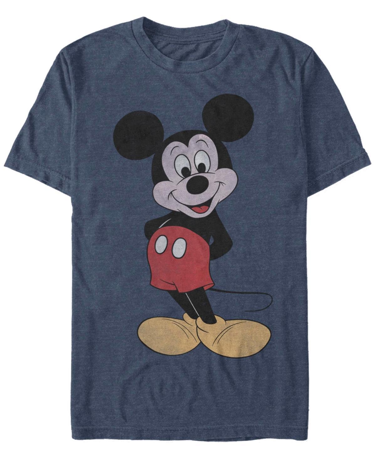 Disneys Mickey Mouse Vintage Mickey Pose Mens Tee Navy Grey Product Image