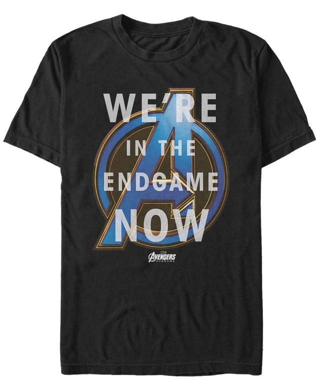 Marvel Mens Avengers Endgame Were In The End Now Quote Short Sleeve T-Shirt Product Image