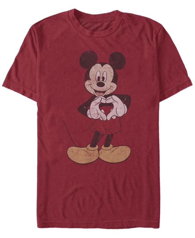 Fifth Sun Mens Vintage-Like Mickey Short Sleeve Crew T-shirt Product Image