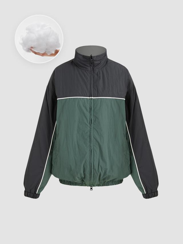 Stand Collar Patchwork Pocket Zipper Windbreaker Product Image