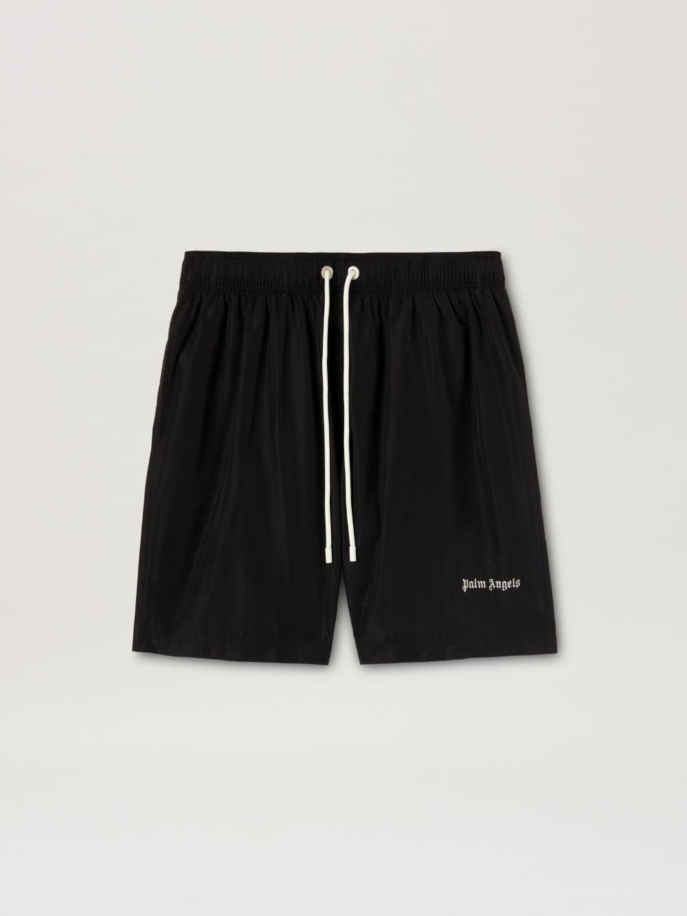 Logo Swimshort in black  - Palm Angels® Official  Product Image