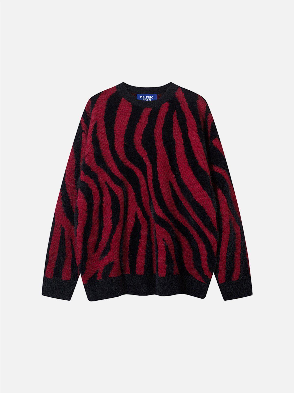 Aelfric Eden Zebra Pattern Oversized Sweater Product Image