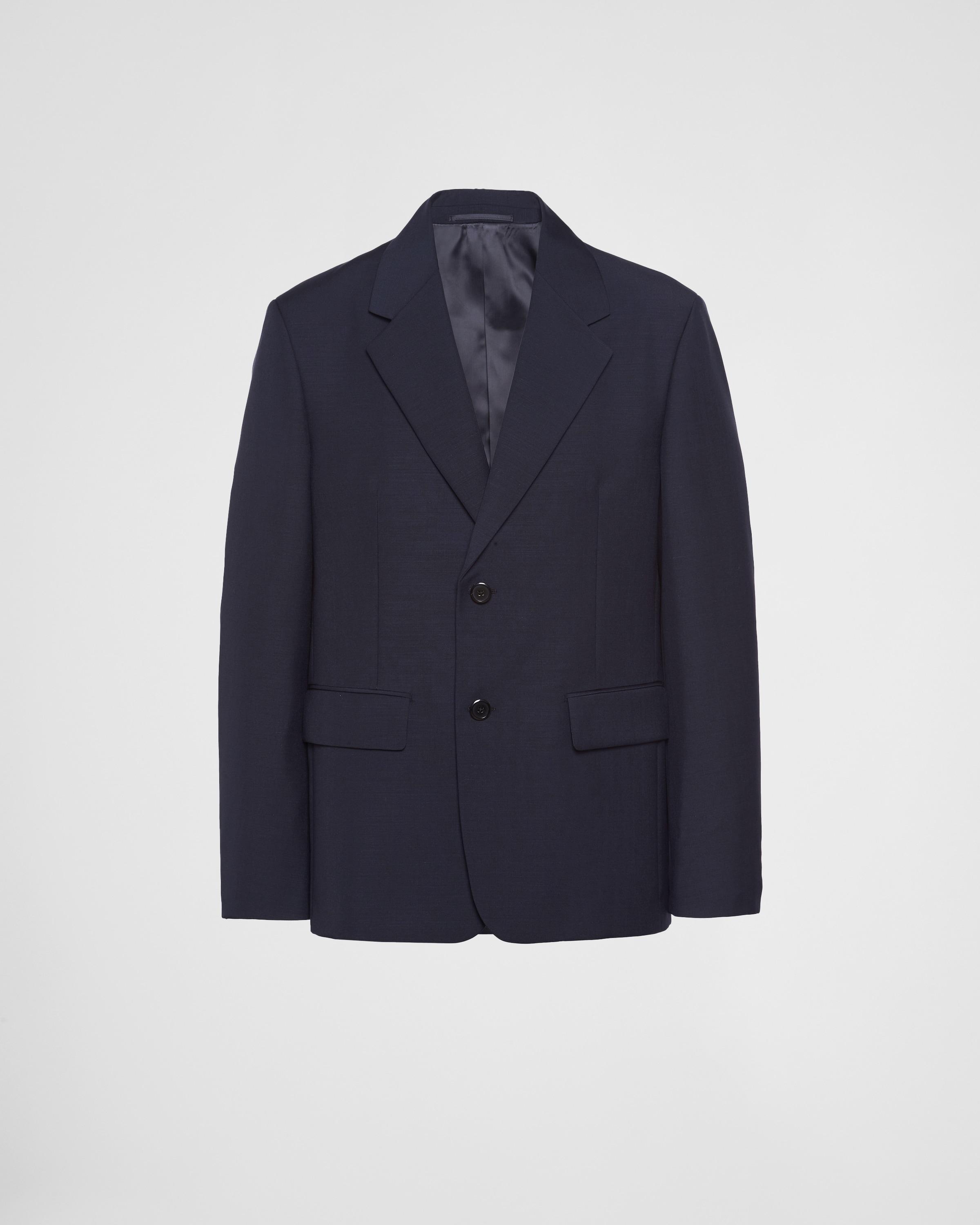 Single-breasted wool and mohair jacket Product Image