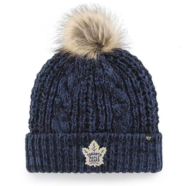 Womens 47 Navy Toronto Maple Leafs Meeko Cuffed Knit Hat with Pom, Mpl Blue Product Image