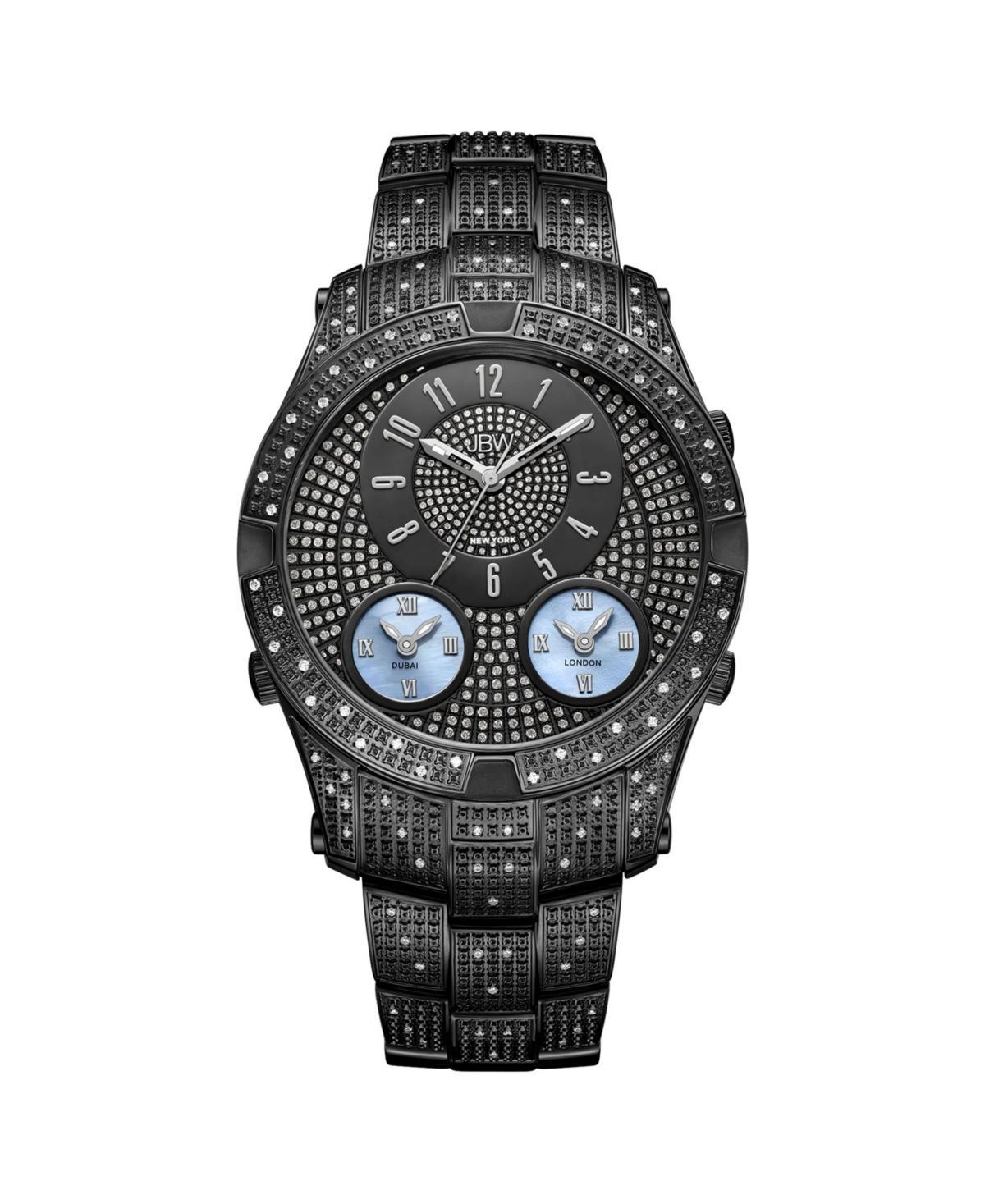 Jbw Mens Jet Setter Iii Diamond (1 ct.t.w. Ion-Plated Stainless Steel Watch - Black Product Image