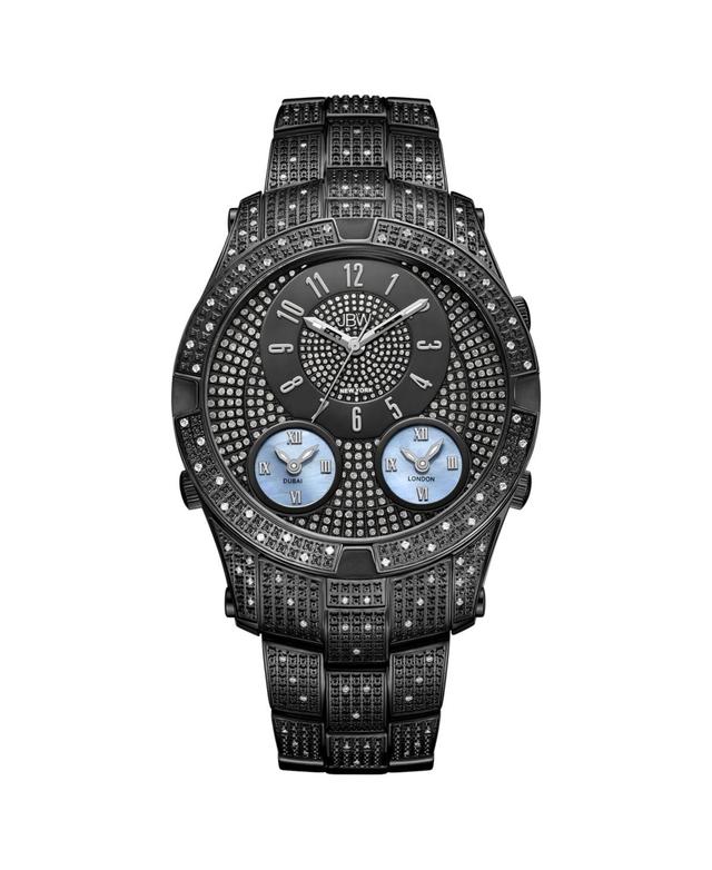 JBW Jet Setter III Black-Plated Mens 0.59ctw Diamond Bracelet Watch Product Image