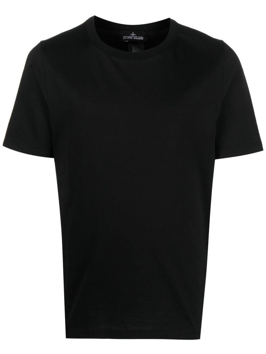 STONE ISLAND Logo Patch T-shirt In Black product image