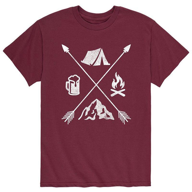 Mens Camping Icons Arrows Tee Product Image