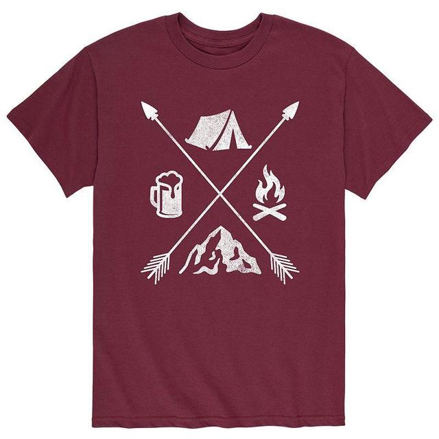 Mens Camping Icons Arrows Tee Product Image