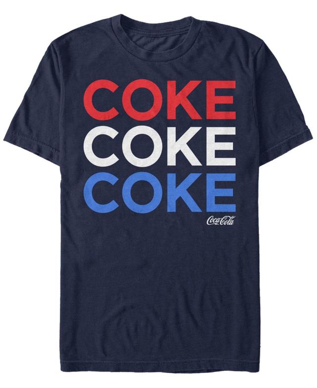 Fifth Sun Mens Red White Blue Coke Repeat Short Sleeve T- shirt Product Image