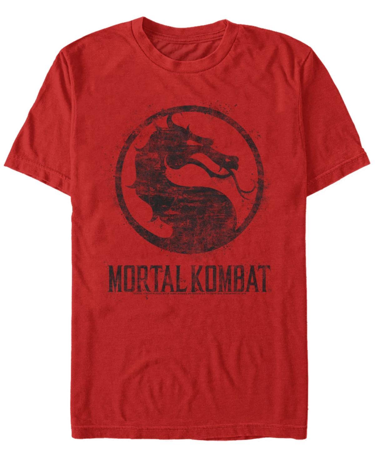 Mens Mortal Kombat Klassic Splatter Logo Short Sleeve T-shirt Product Image