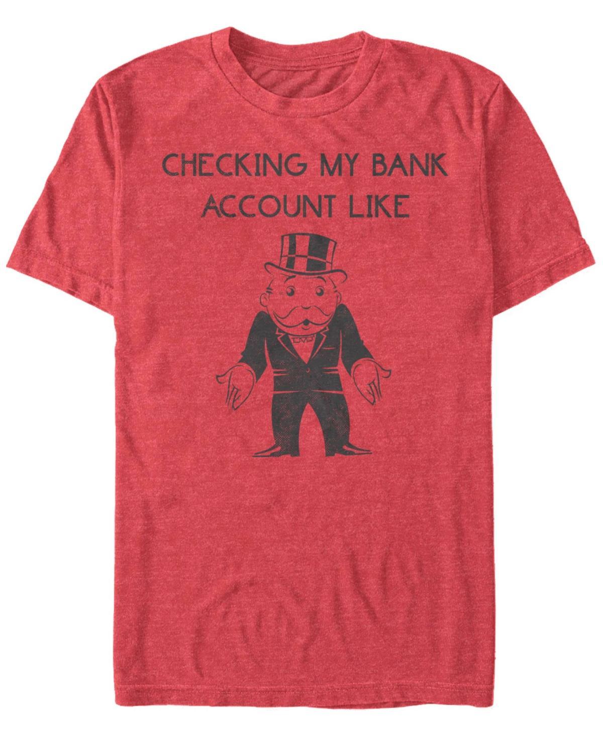 Monopoly Mens Checking My Bank Account Like Short Sleeve T-Shirt Product Image