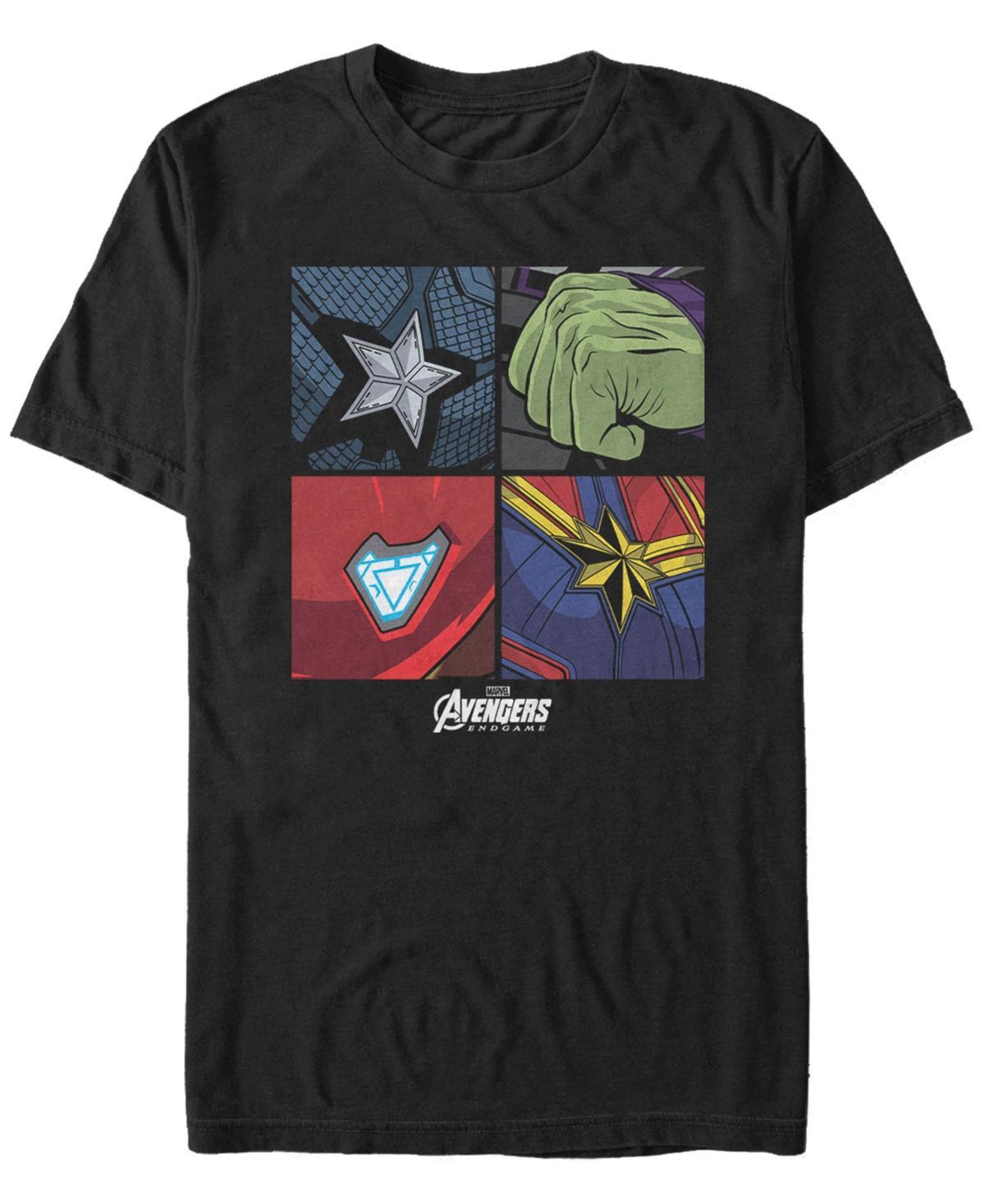 Mens Marvel Avengers Emblem Portrait Panels Graphic Tee Product Image