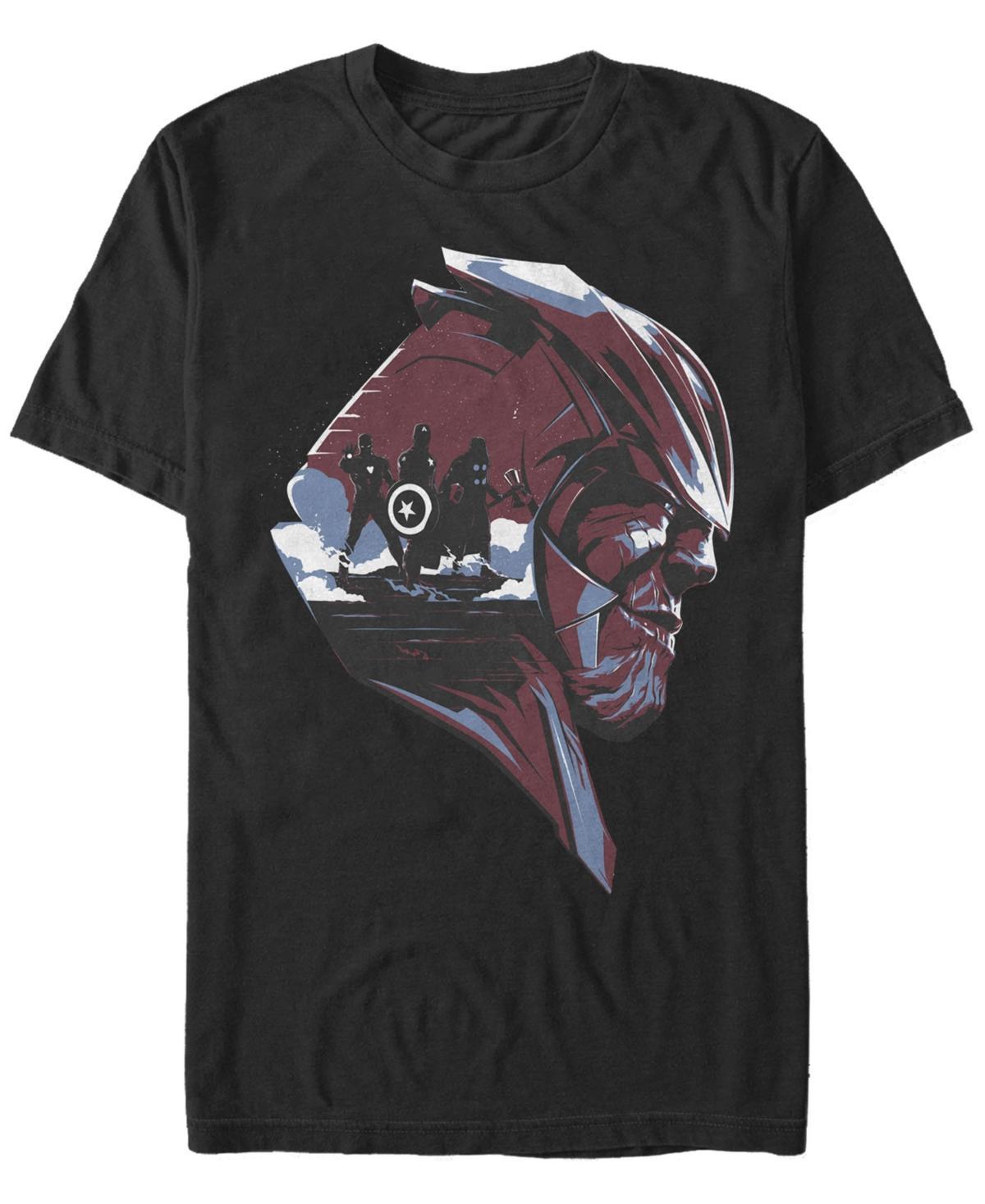 Mens Marvel Avengers Endgame Thanos Head Avengers Silhouette Graphic Tee Product Image