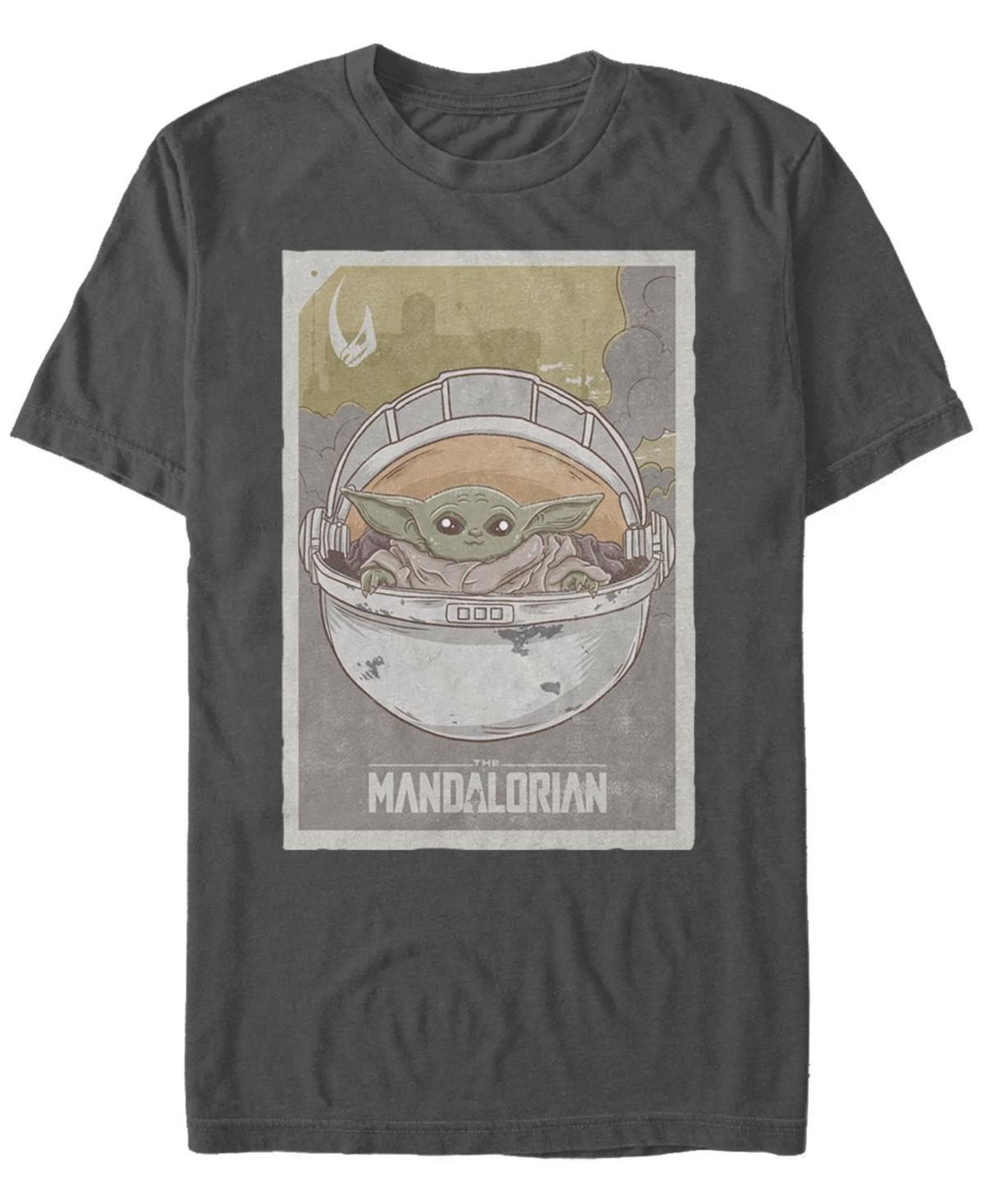 Mens Star Wars The Mandalorian The Child aka Baby Yoda Poster Tee Grey Product Image