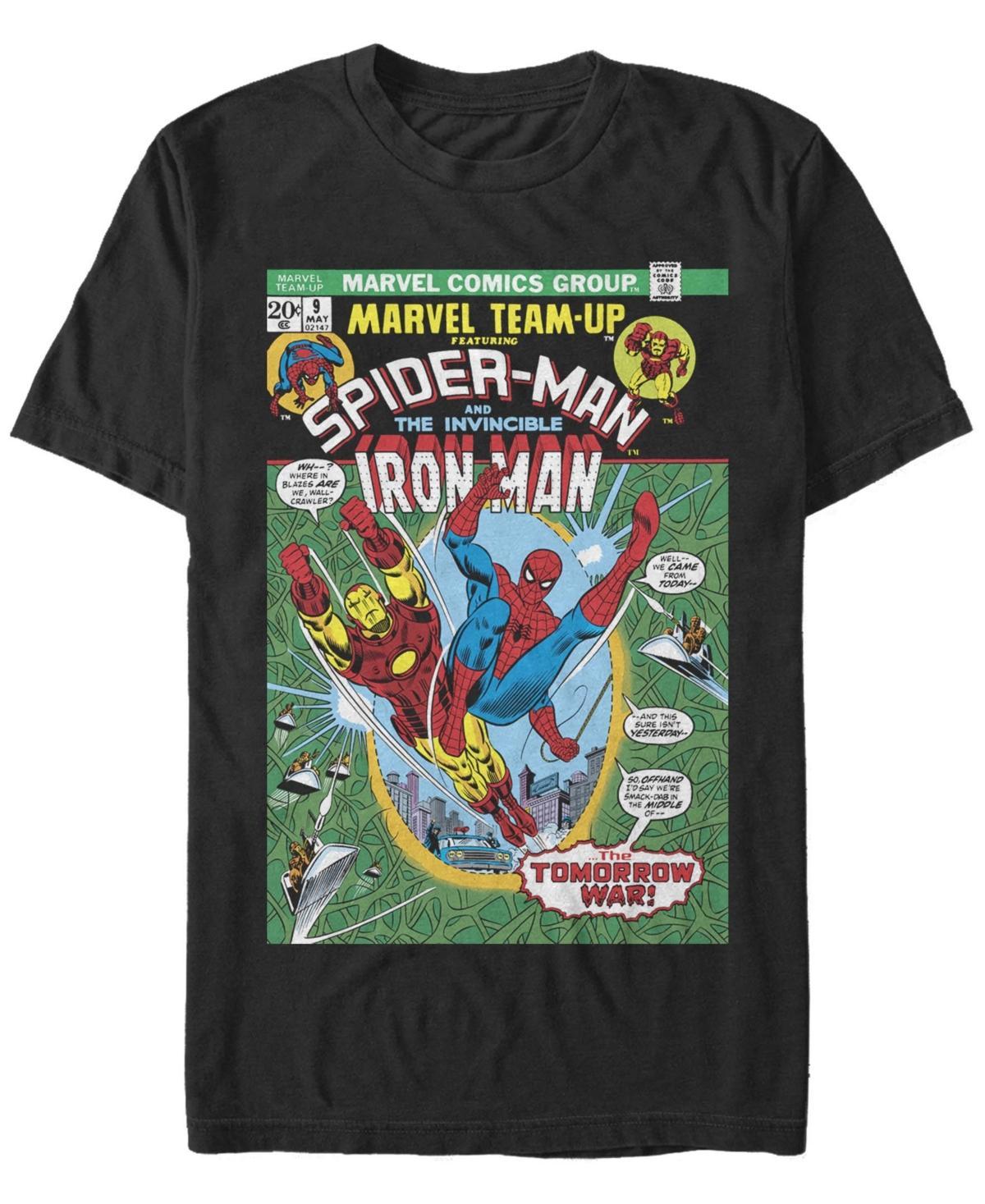 Mens Marvel Spider-Man And Iron Man The Tomorrow War Comic Cover Tee Product Image