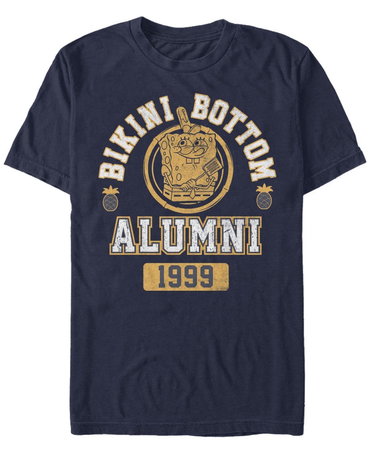 Mens Spongebob Squarepants 1999 Bikini Bottim Alumni Crest Tee Blue Product Image