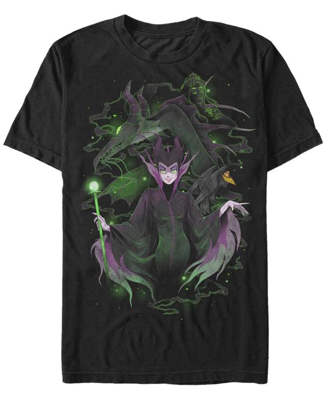 Disney Mens Sleeping Beauty Maleficent Manga Style Short Sleeve T-Shirt Product Image