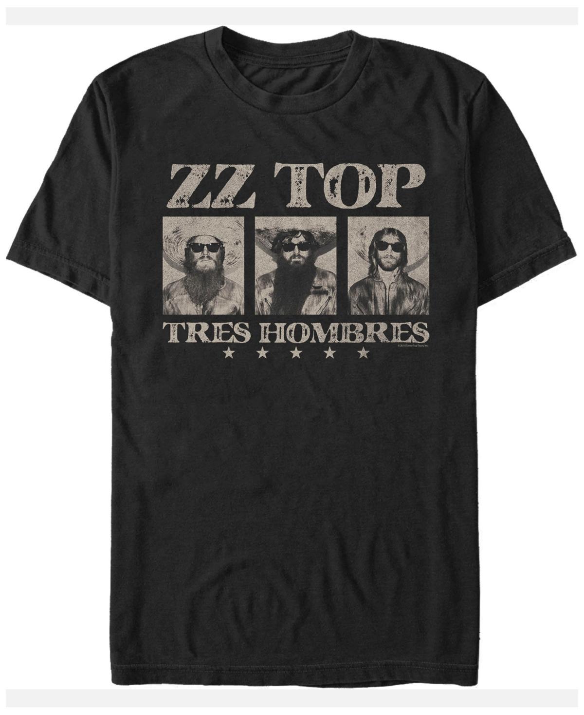 Fifth Sun Zz Top Mens Tres Hombres Most Wanted Portraits Short Sleeve T-Shirt Product Image