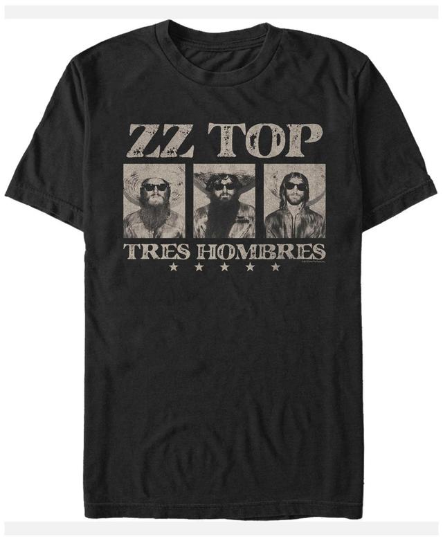 Mens ZZ Top Tres Hombres Distressed Portrait Panels Tee Product Image