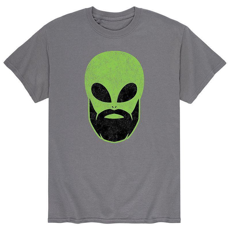 Mens Alien Beard Tee Grey Product Image