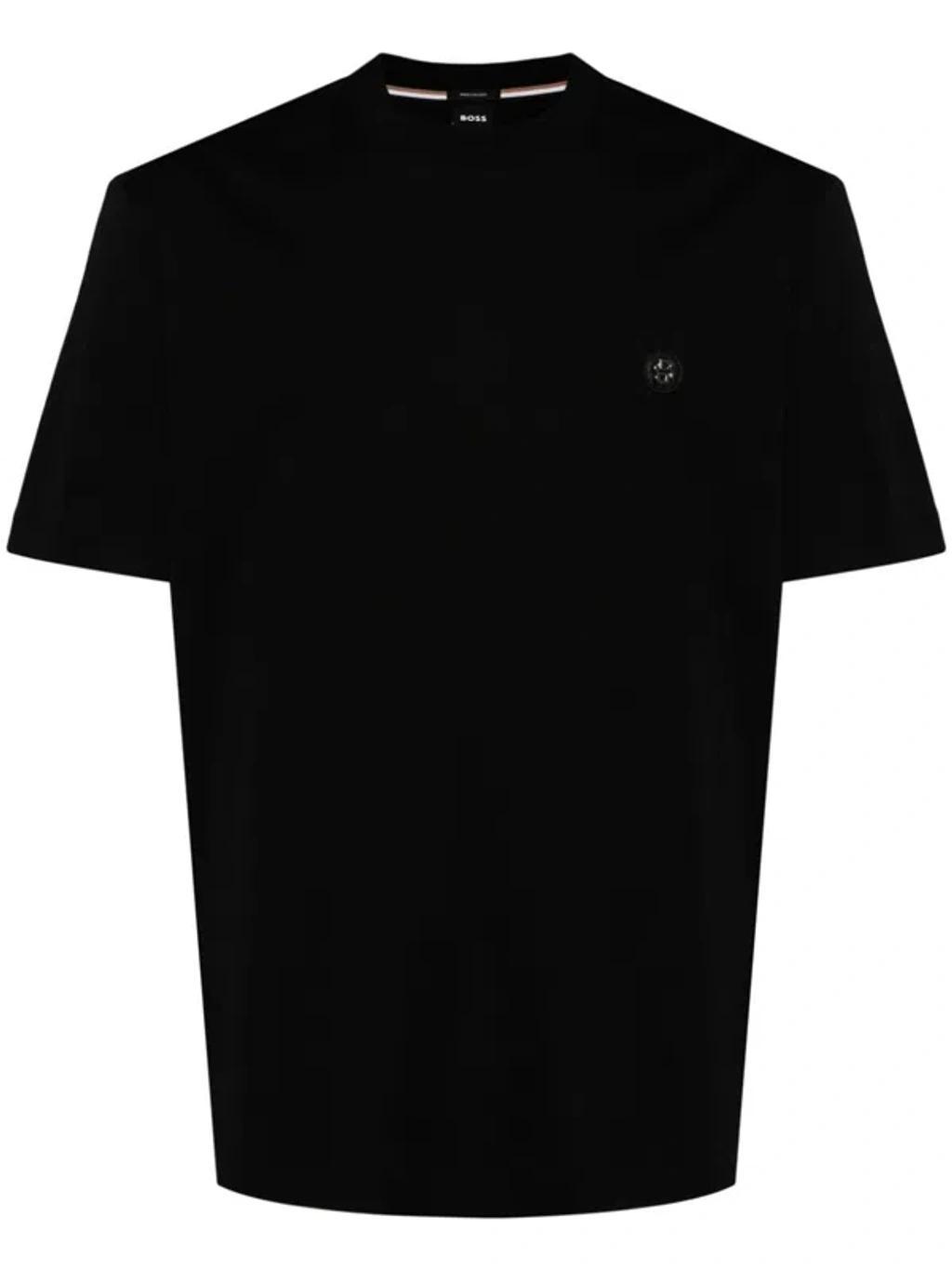 HUGO BOSS Logo-appliqué T-shirt In Black product image