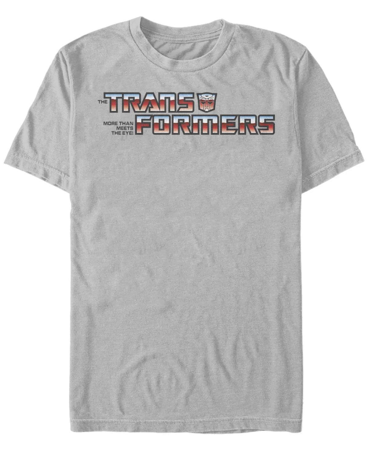 Mens Transformers Red Gradient Logo Tee Silver Product Image