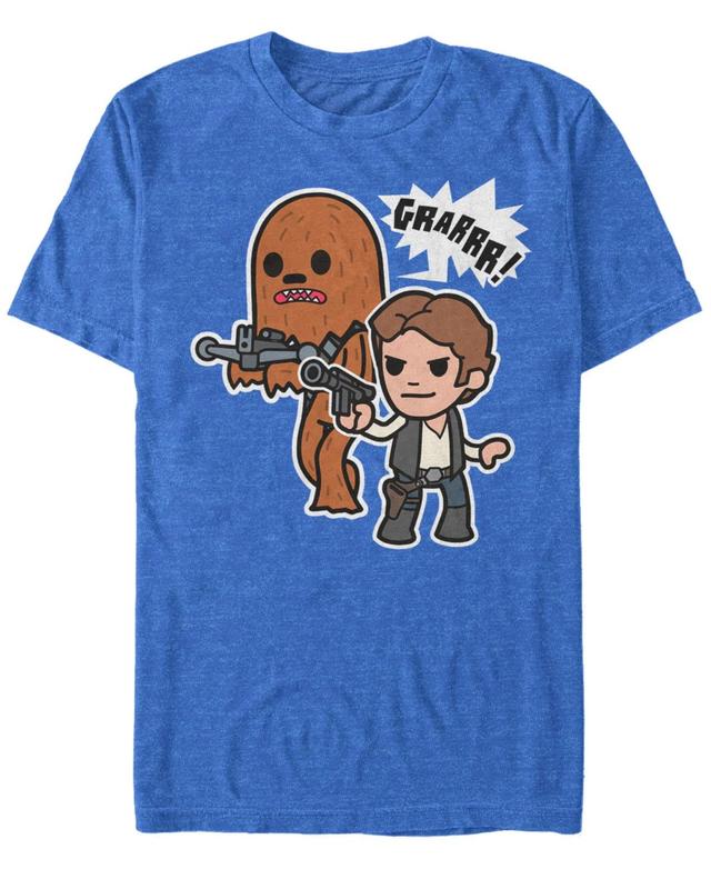 Mens Star Wars Cartoon Chewie And Han Solo Tee Product Image