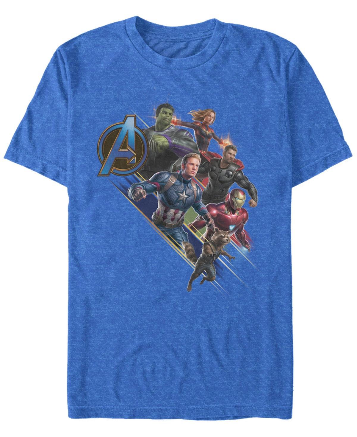 Mens Marvel Avengers Endgame Action Pose Logo Tee Royal Grey Product Image