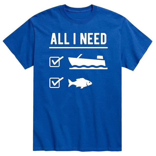 Mens All I Need Is Boat Fish Tee Product Image