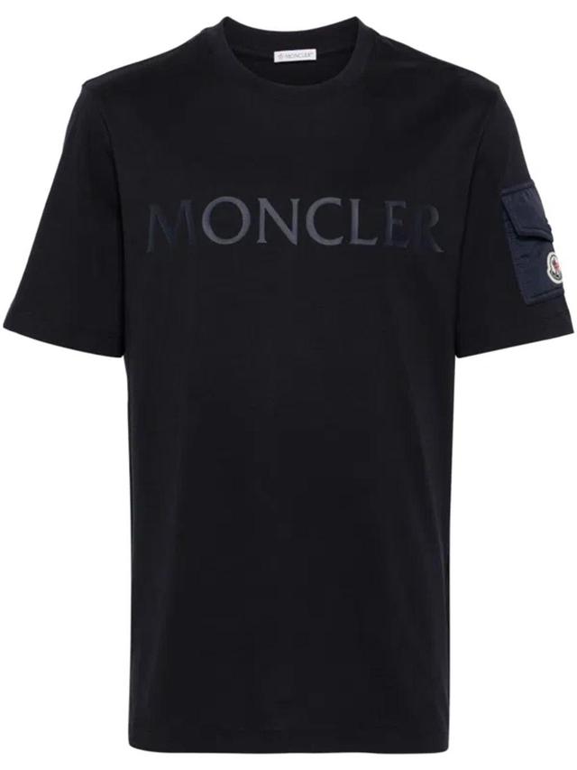 Laminated-logo T-shirt In Navy Product Image