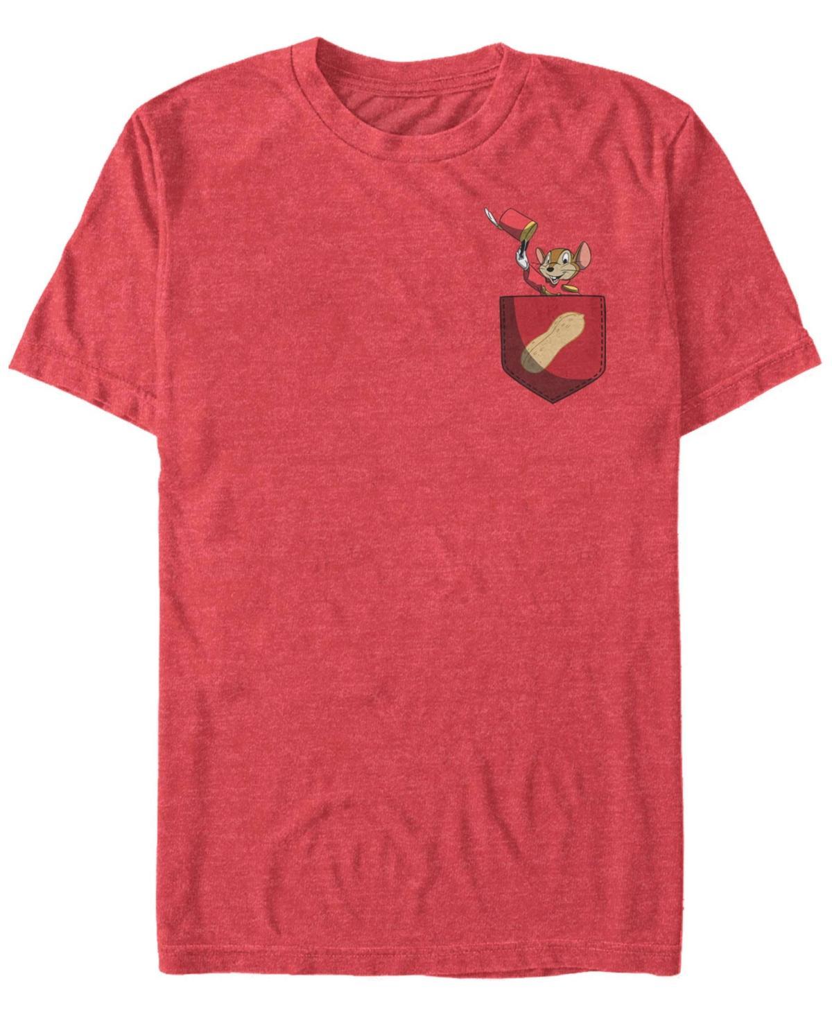 Mens Disney Dumbo Timothy Pocket Left Chest Tee Red Product Image