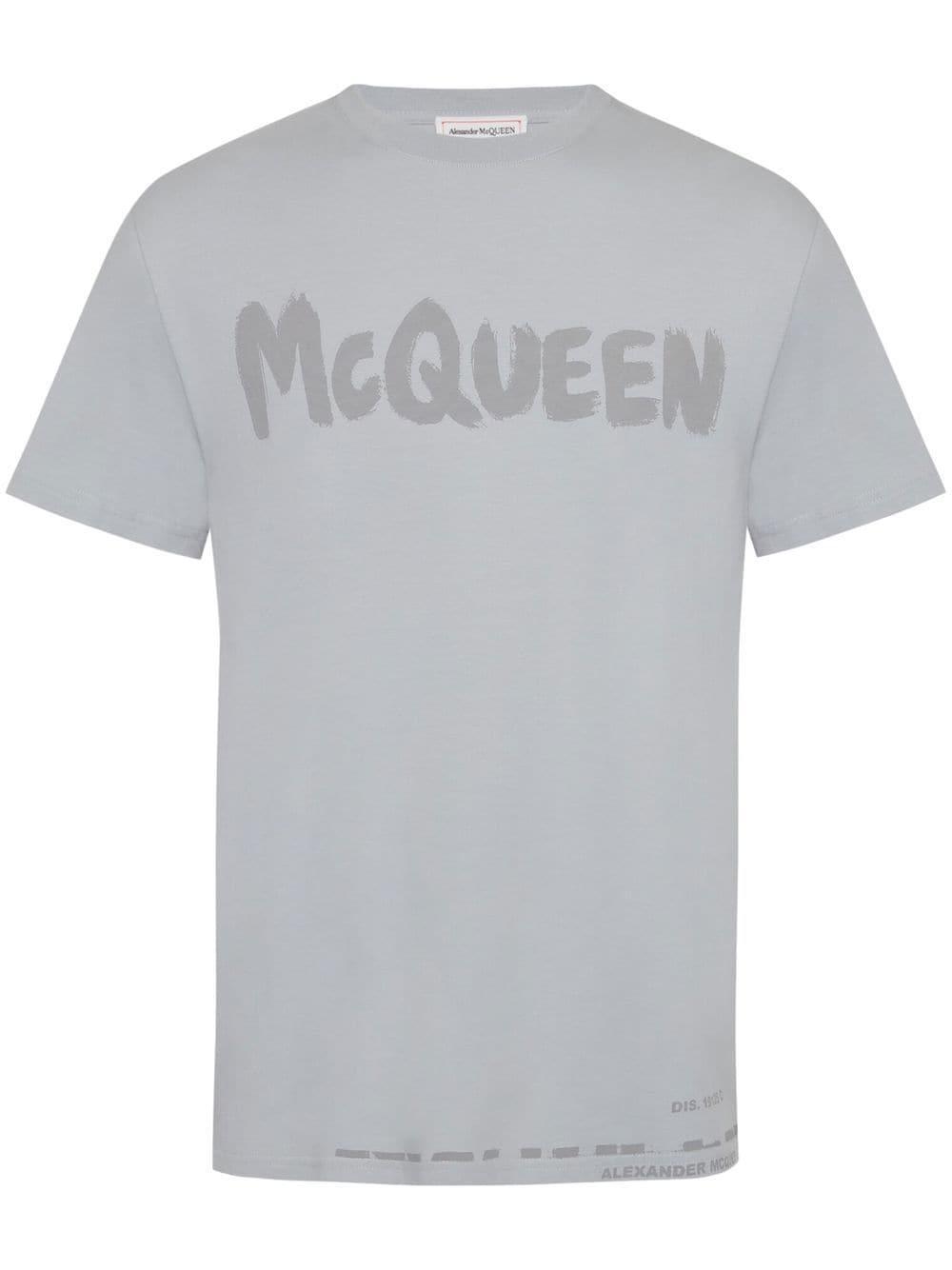 Logo-print Cotton T-shirt In Grey Product Image