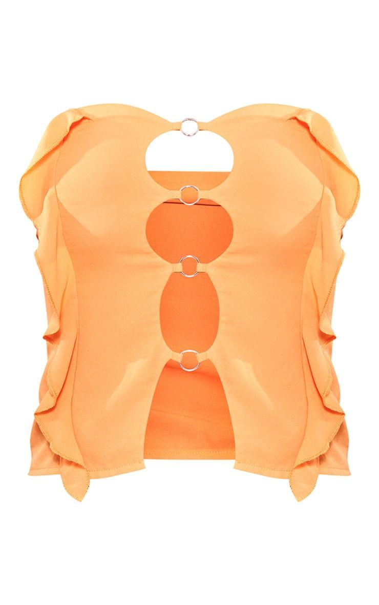 Orange Chiffon Frill Ring Detail Bandeau Product Image