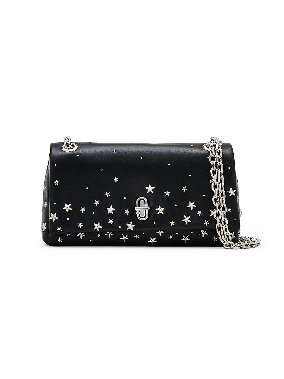 Womens The Star Studded Dual Chain Leather Wallet Product Image