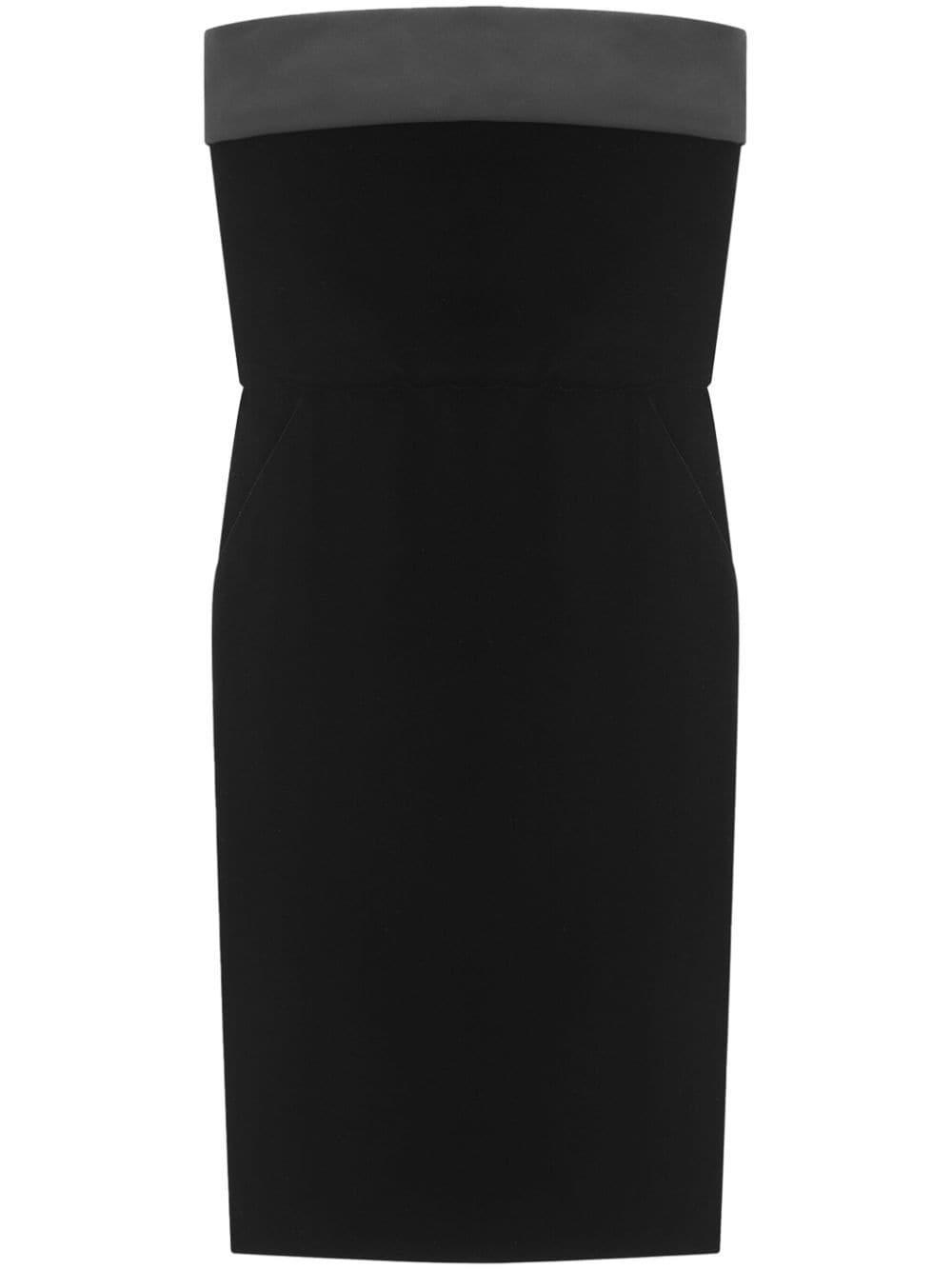 Bandeau Tube Dress In Black Product Image