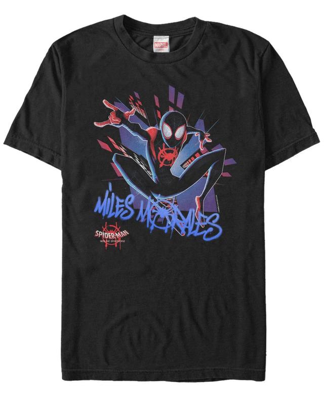 Mens Spider-Verse Ultimate Spider-Man Morales Spidey Explosion Tee Product Image