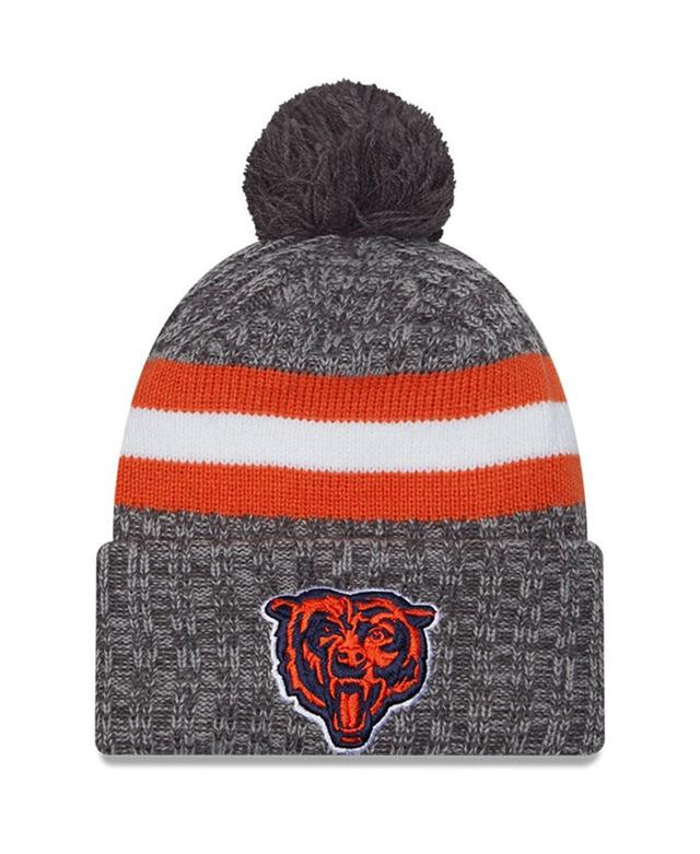 Mens New Era Gray Chicago Bears 2023 Sideline Sport Cuffed Pom Knit Hat Product Image