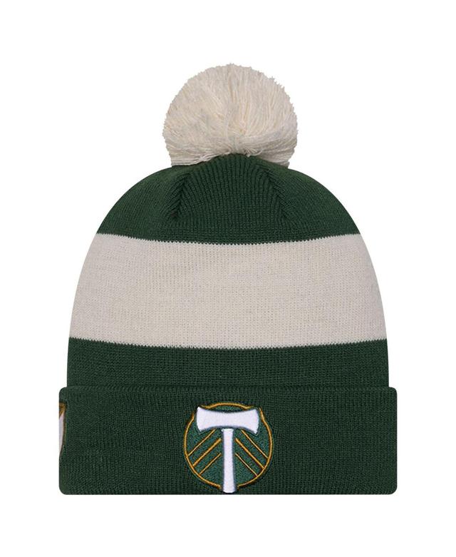 Mens New Era Green Portland Timbers 2024 Kick Off Collection Cuffed Knit Hat with Pom Product Image