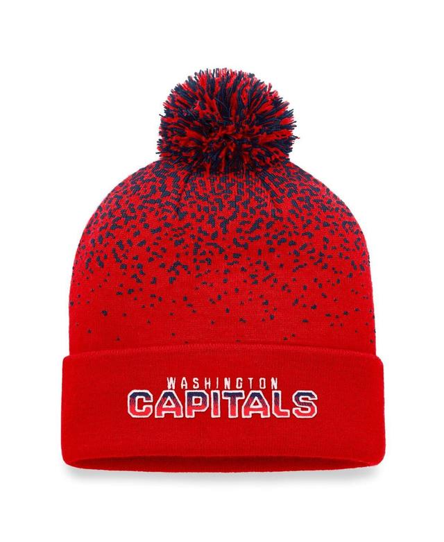 Mens Fanatics Red Washington Capitals Iconic Gradient Cuffed Knit Hat with Pom Product Image