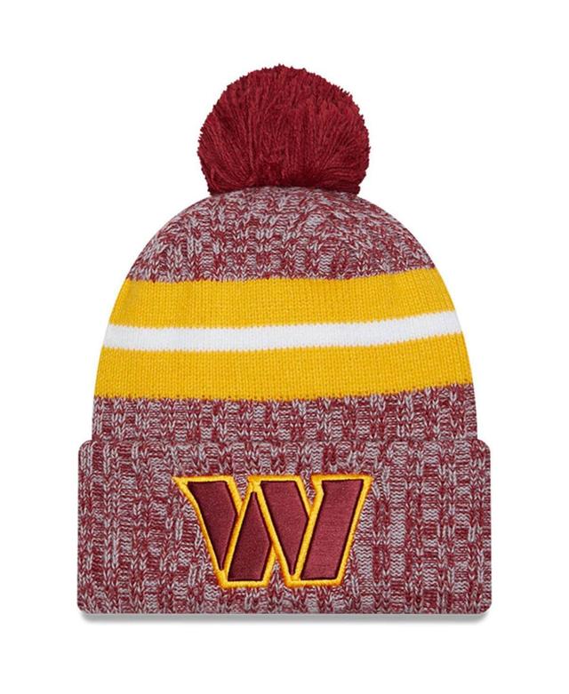 Mens New Era  Burgundy Washington Commanders 2023 Sideline Cuffed Knit Hat With Pom Product Image