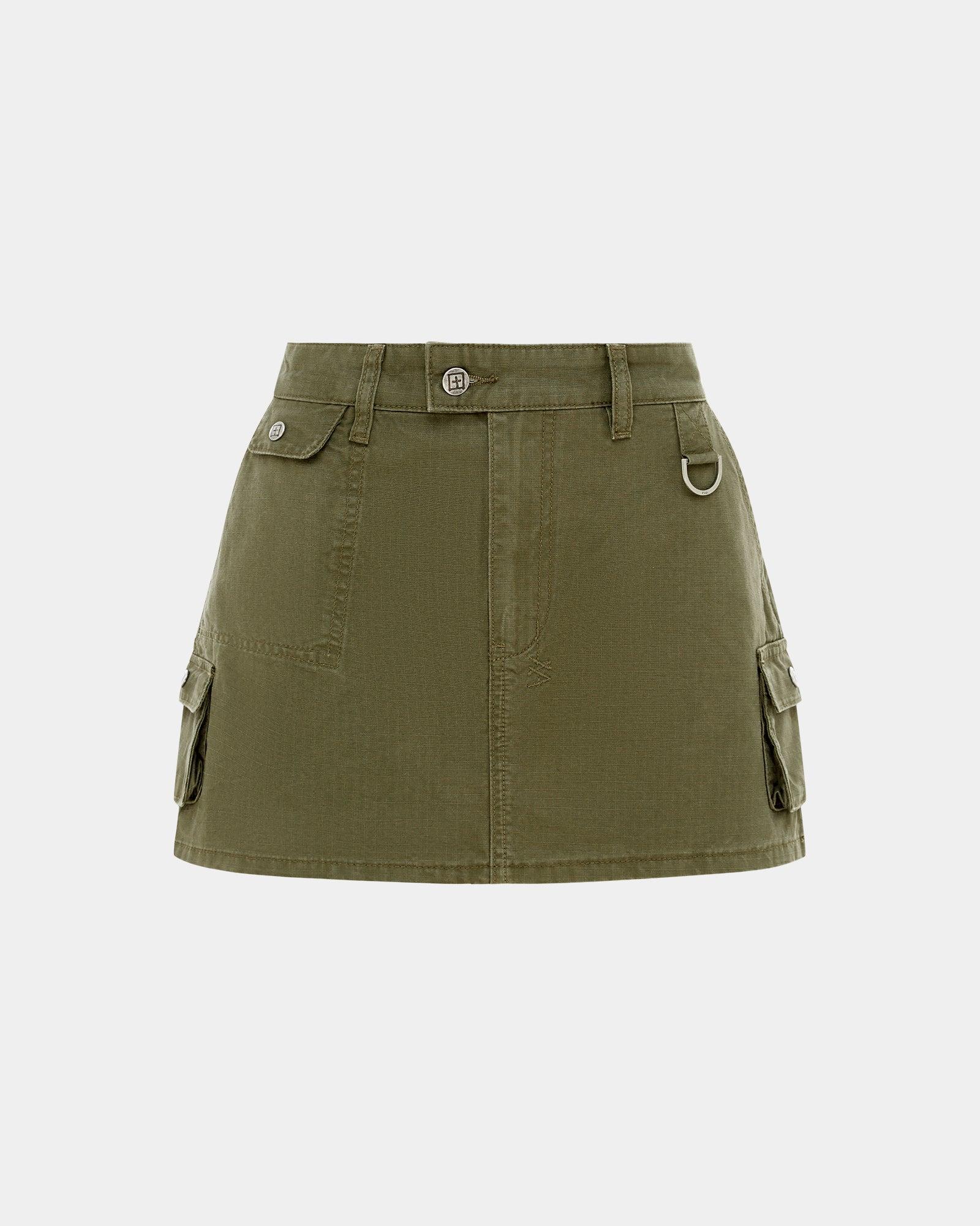 SQUAD MINI SKIRT KHAKI Female Product Image