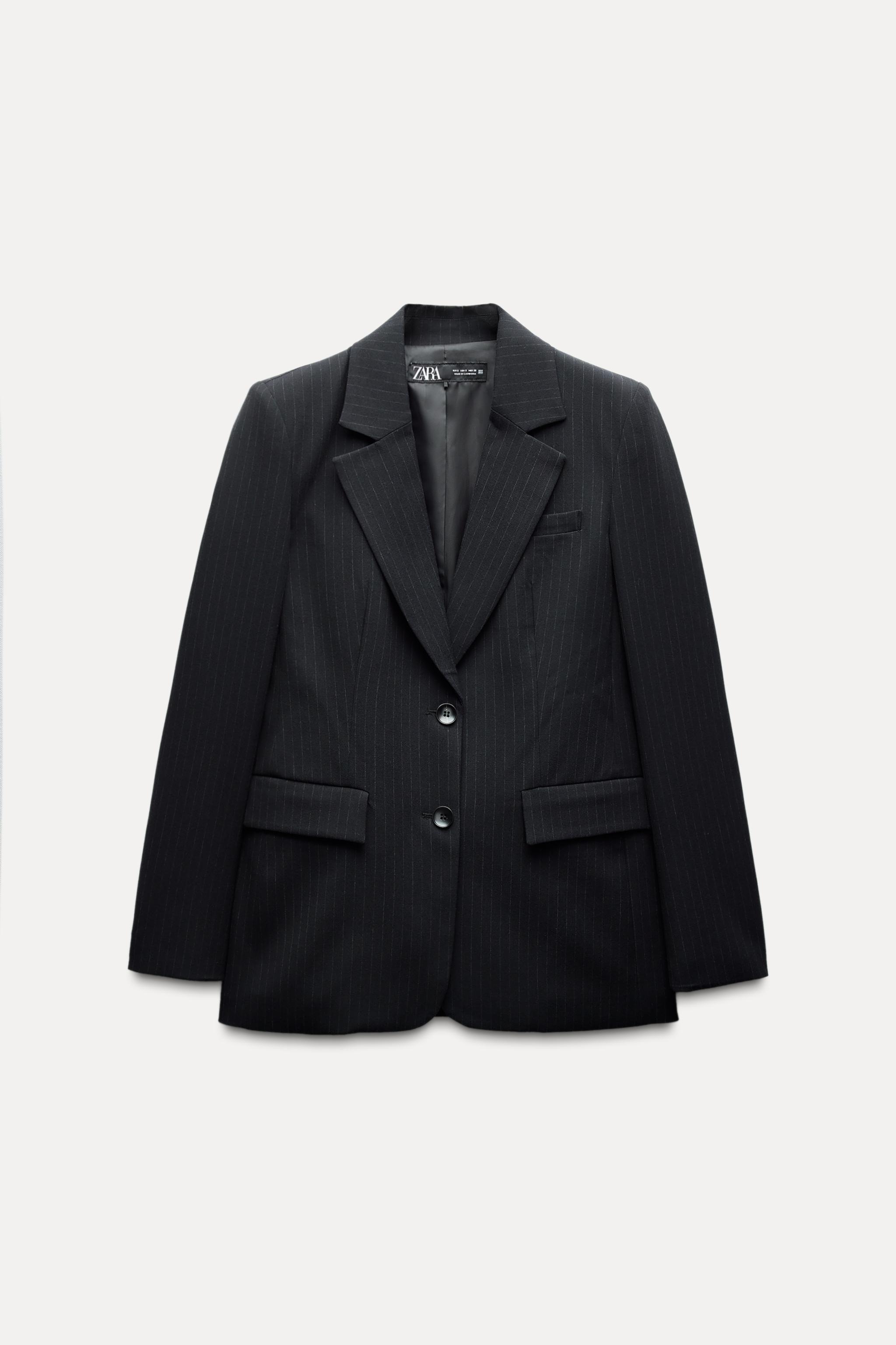 STRAIGHT CUT PINSTRIPE BLAZER Product Image