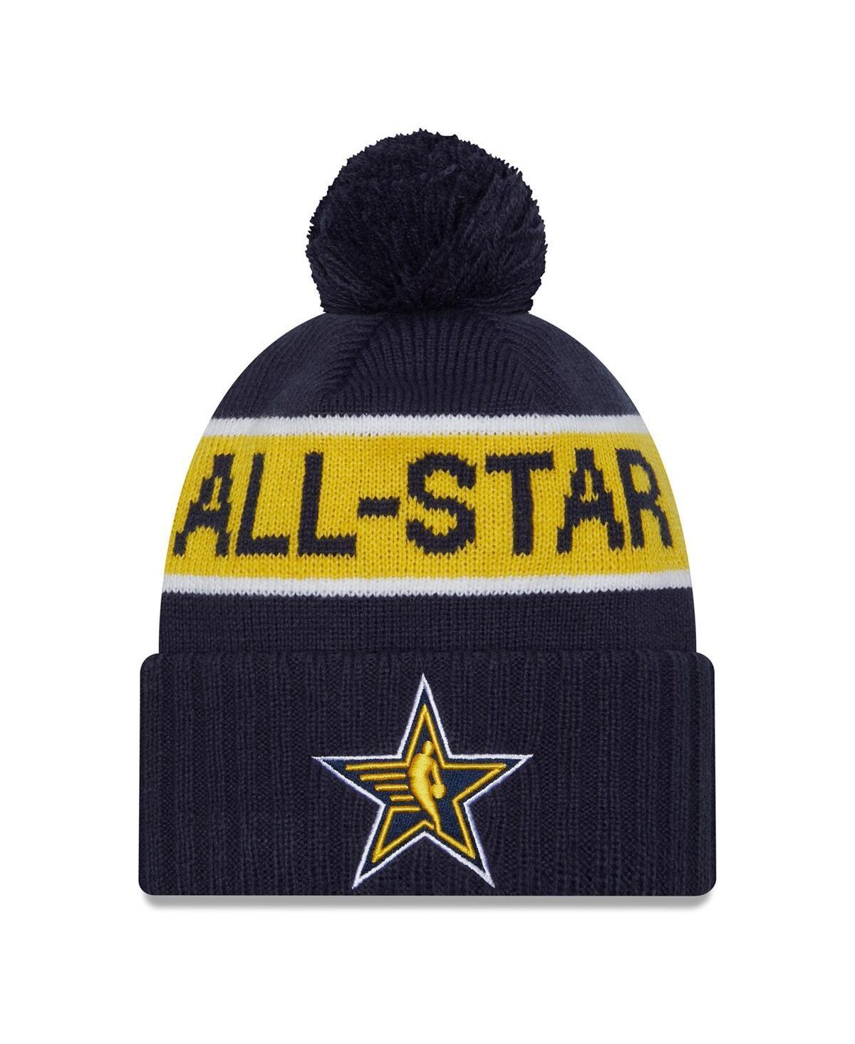 Mens New Era Navy 2024 Nba All-Star Game Cuffed Pom Knit Hat Product Image