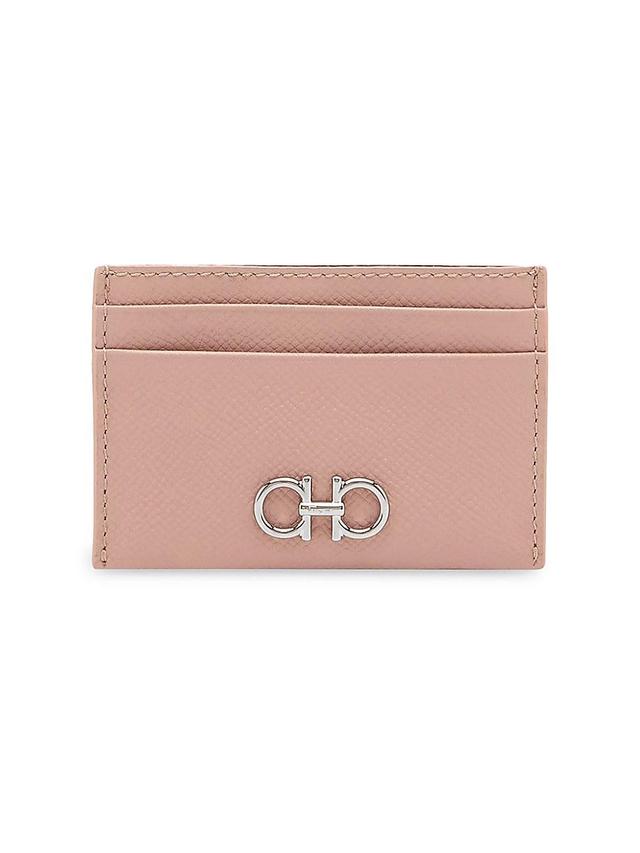 Gancini Leather Card Case Product Image