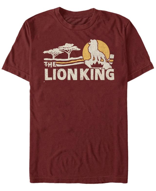 Disney Mens The Lion King Live Action Savannah Sunset Poster Short Sleeve T-Shirt Product Image