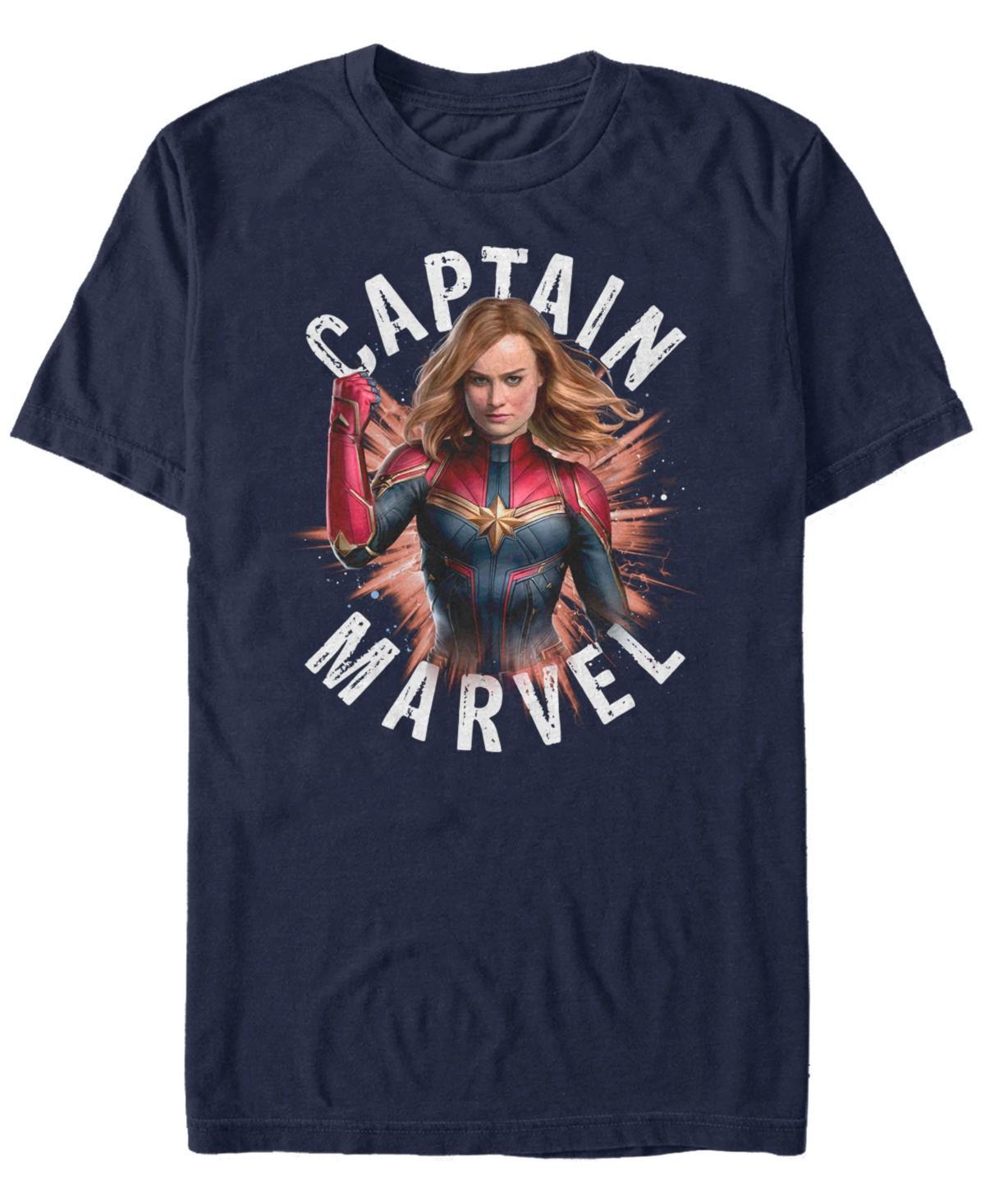 Marvel Mens Captain Marvel Strong Stance Short Sleeve T-Shirt Product Image